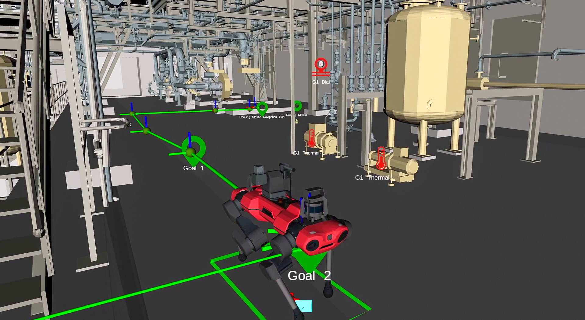 User interface for simulation of robotic mission planning at BASF chemical plant