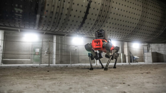 ANYmal legged robot in unpleasant terrain