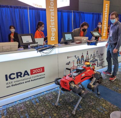 ANYmal registering at the IEEE International Conference on Robotics & Automation