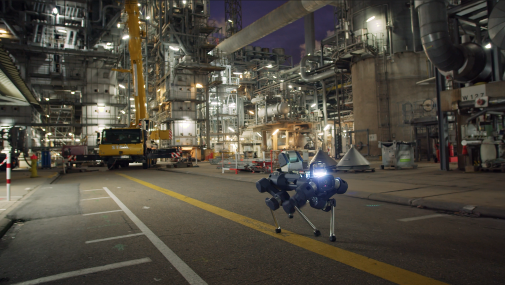 ANYmal X on an inspection mission at Ludwigshafen, Germany for BASF