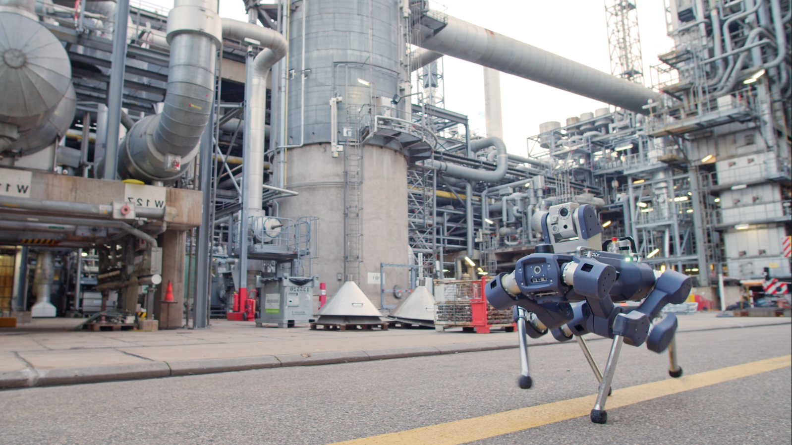 ANYmal X on an inspection mission at Ludwigshafen, Germany for BASF