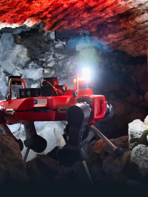 anymal performing inspection underground